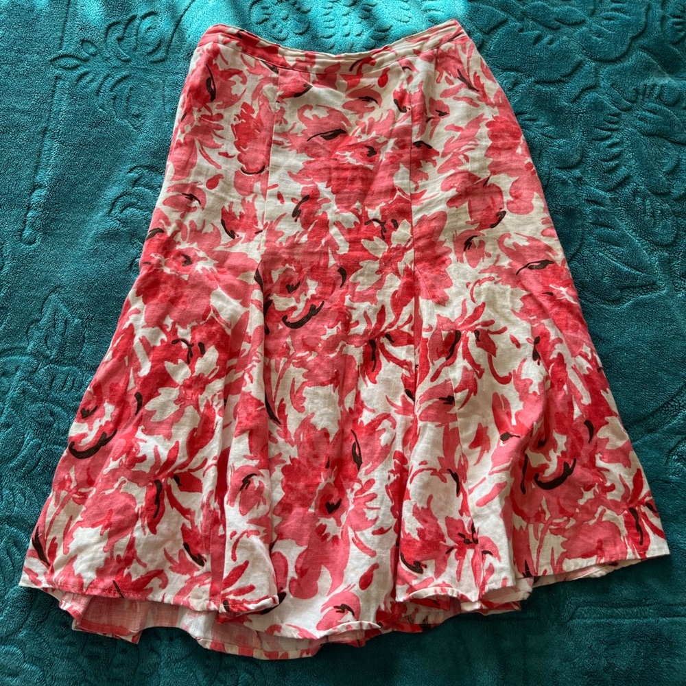 Elementz Floral Linen Skirt